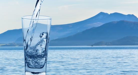 tall glass water